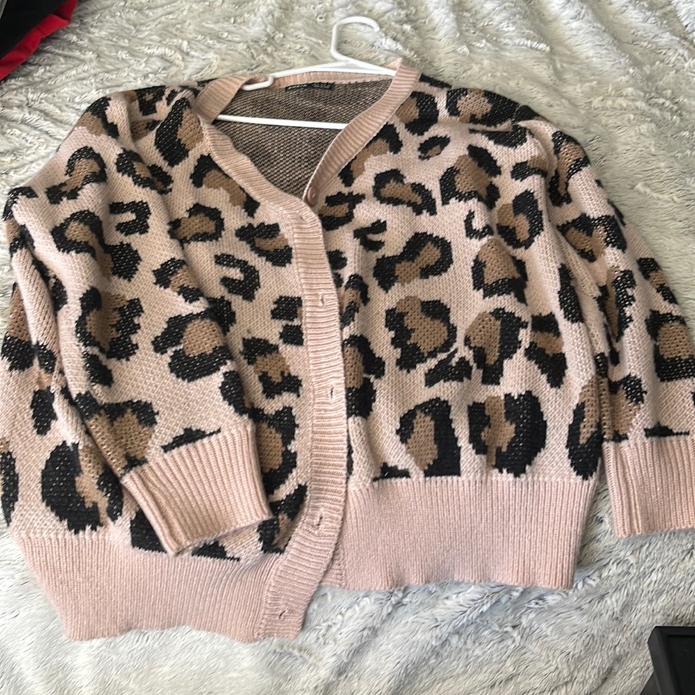Leopard print cardigan